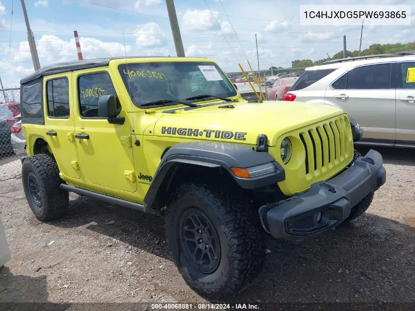 1C4HJXDG5PW693865 2023 Jeep Wrangler 4-Door High Tide 4X4