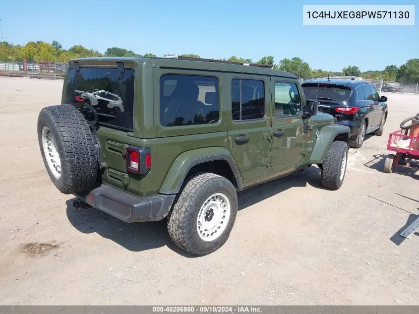 1C4HJXEG8PW571130 2023 Jeep Wrangler 4-Door Sahara 4X4