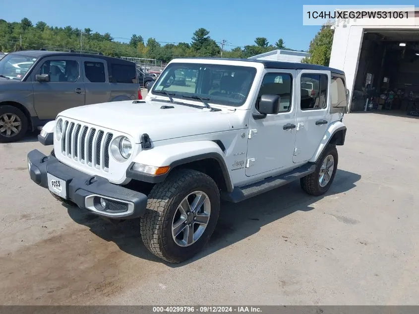 2023 Jeep Wrangler 4-Door Sahara 4X4 VIN: 1C4HJXEG2PW531061 Lot: 40299796