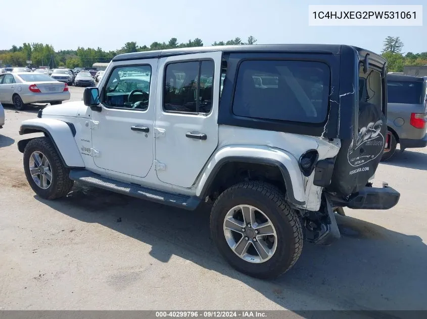 2023 Jeep Wrangler 4-Door Sahara 4X4 VIN: 1C4HJXEG2PW531061 Lot: 40299796