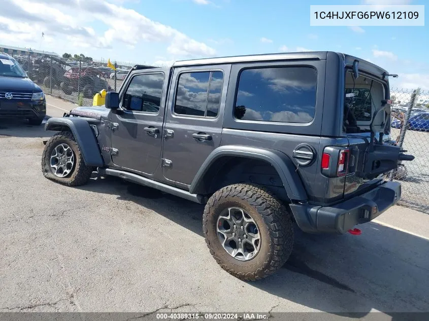 2023 Jeep Wrangler 4-Door Rubicon 4X4 VIN: 1C4HJXFG6PW612109 Lot: 40389315