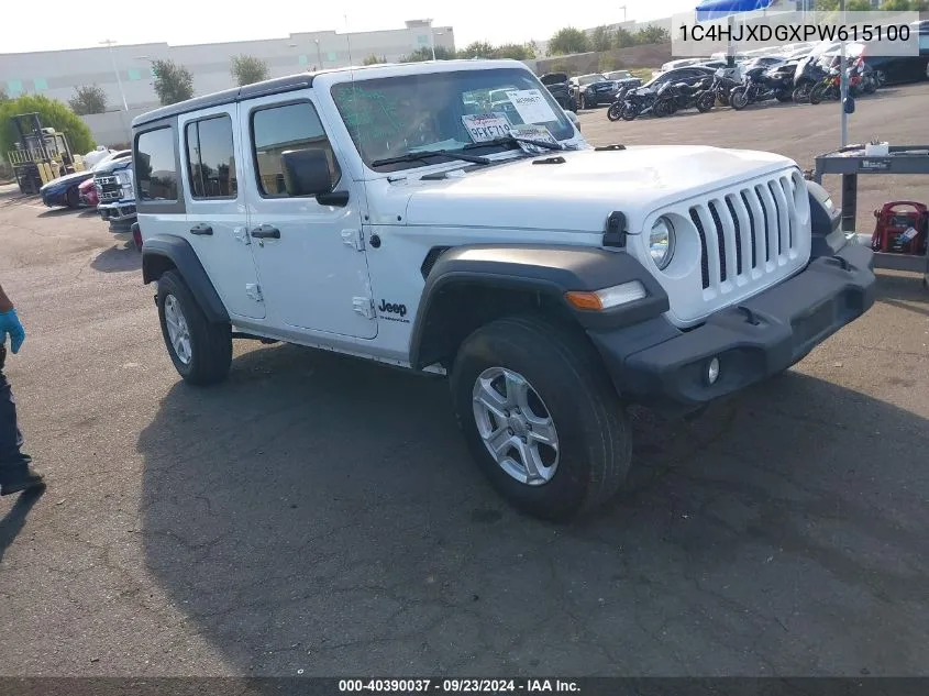 2023 Jeep Wrangler Sport VIN: 1C4HJXDGXPW615100 Lot: 40390037