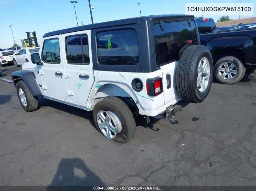 2023 Jeep Wrangler Sport VIN: 1C4HJXDGXPW615100 Lot: 40390037