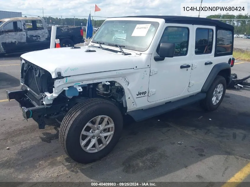 1C4HJXDN0PW680424 2023 Jeep Wrangler 4-Door Sport S 4X4