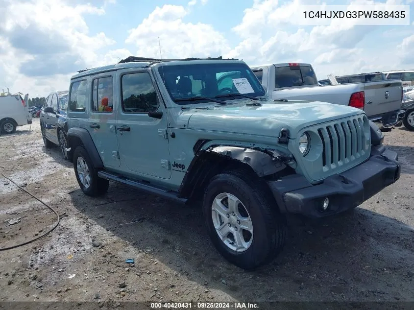 2023 Jeep Wrangler 4-Door Sport S 4X4 VIN: 1C4HJXDG3PW588435 Lot: 40420431