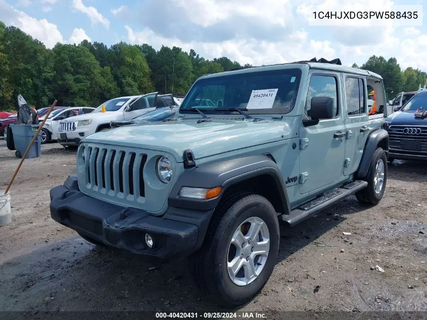 2023 Jeep Wrangler 4-Door Sport S 4X4 VIN: 1C4HJXDG3PW588435 Lot: 40420431