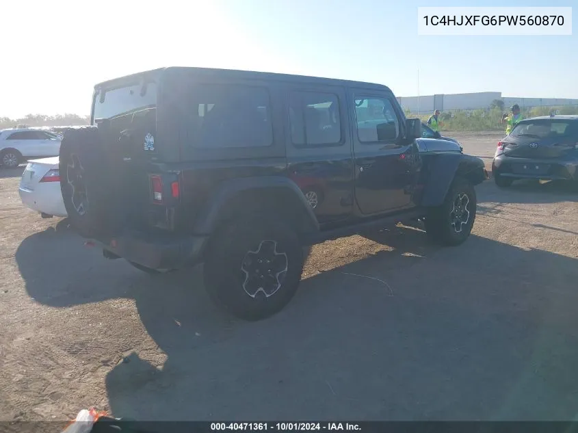 2023 Jeep Wrangler Rubicon VIN: 1C4HJXFG6PW560870 Lot: 40471361