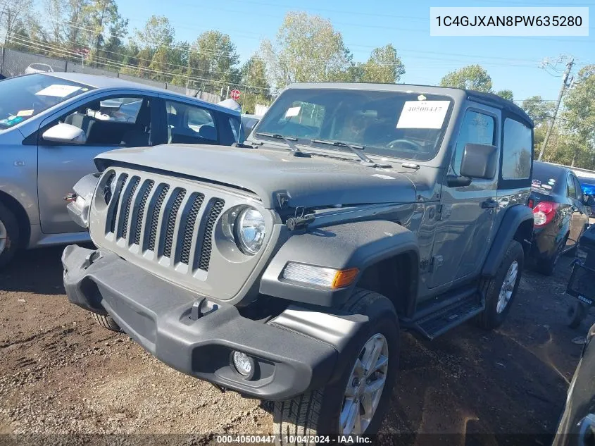 2023 Jeep Wrangler 2-Door Sport S 4X4 VIN: 1C4GJXAN8PW635280 Lot: 40500447