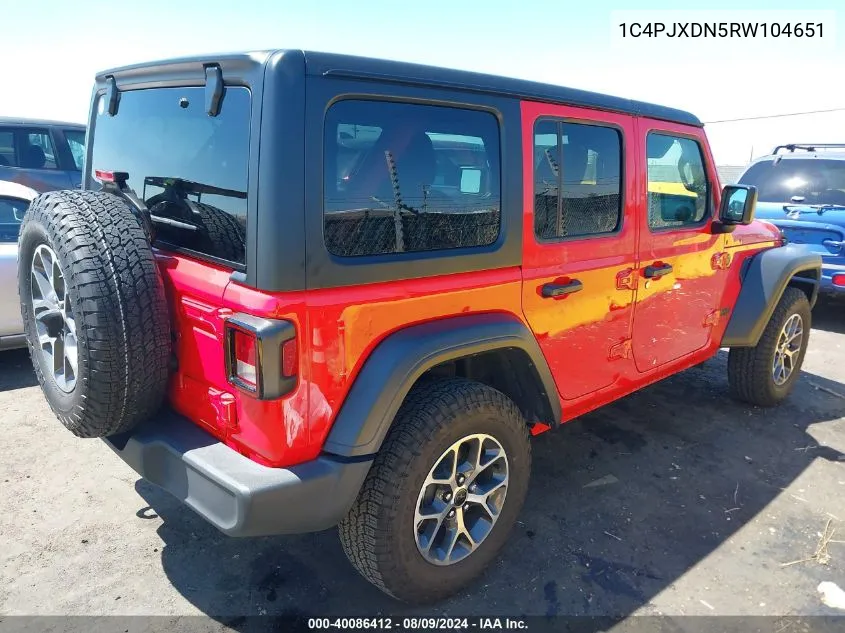 2024 Jeep Wrangler Sport S VIN: 1C4PJXDN5RW104651 Lot: 40086412