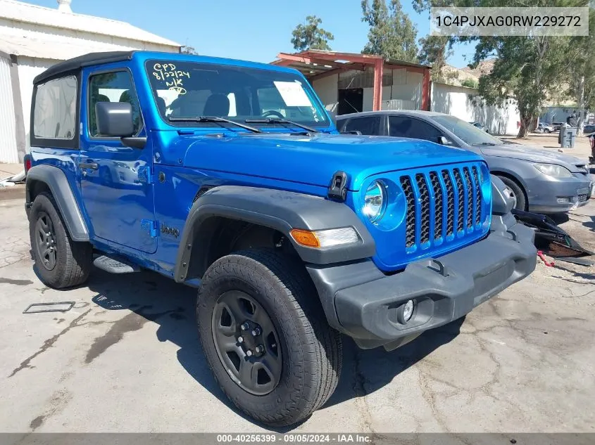 2024 Jeep Wrangler 2-Door Sport 4X4 VIN: 1C4PJXAG0RW229272 Lot: 40256399