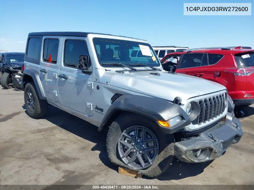 2024 Jeep Wrangler 4-Door Sport S 4X4 VIN: 1C4PJXDG3RW272600 Lot: 40430471