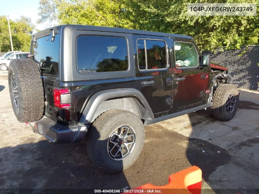 2024 Jeep Wrangler 4-Door Rubicon 4X4 VIN: 1C4PJXFG6RW243749 Lot: 40458246