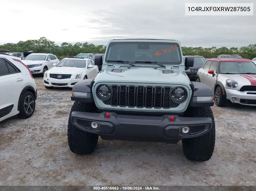 2024 Jeep Wrangler 4-Door Rubicon 4X4 VIN: 1C4RJXFGXRW287505 Lot: 40516663