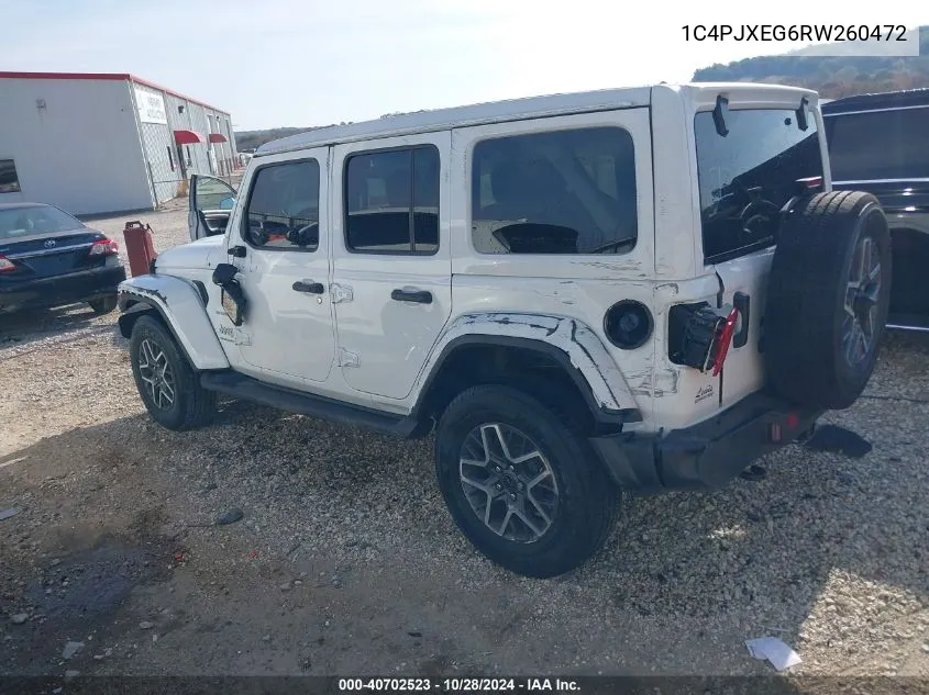 2024 Jeep Wrangler 4-Door Sahara 4X4 VIN: 1C4PJXEG6RW260472 Lot: 40702523