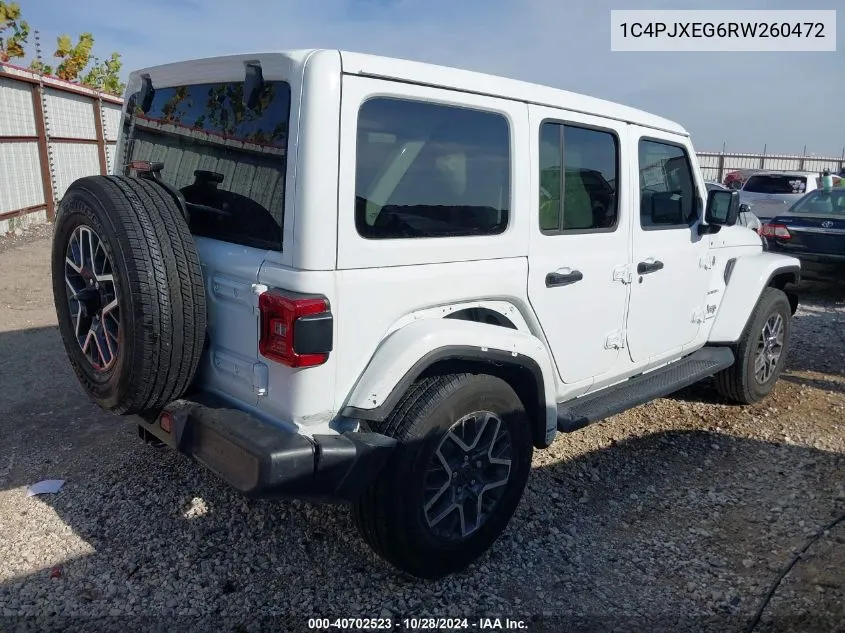 2024 Jeep Wrangler 4-Door Sahara 4X4 VIN: 1C4PJXEG6RW260472 Lot: 40702523