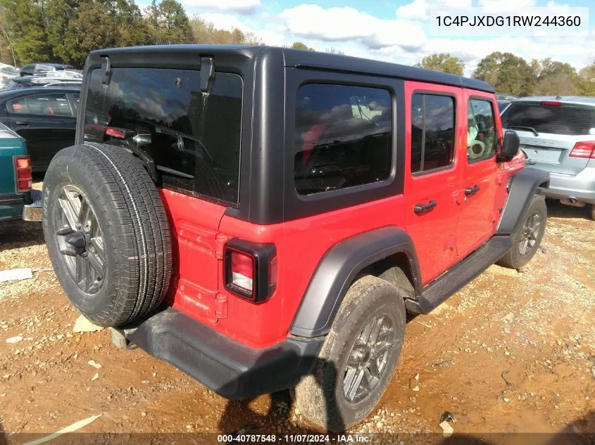 2024 Jeep Wrangler 4-Door Sport S 4X4 VIN: 1C4PJXDG1RW244360 Lot: 40787548