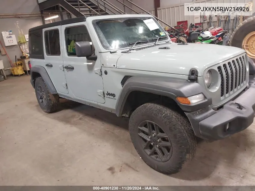 2024 Jeep Wrangler 4-Door Sport Rhd 4X4 VIN: 1C4PJXKN5RW214926 Lot: 40901230