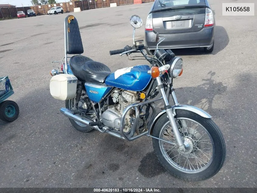 1979 Kawasaki Kz400 VIN: K105658 Lot: 40620183