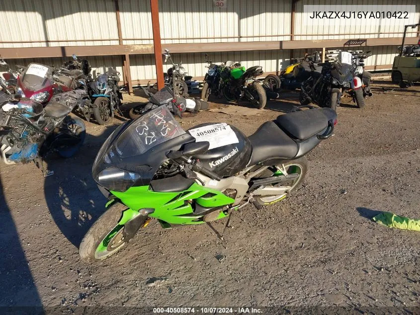 2000 Kawasaki Zx600 J1 VIN: JKAZX4J16YA010422 Lot: 40508574