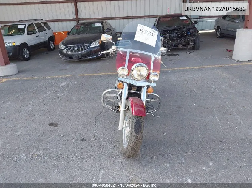 2002 Kawasaki Vn1500 N1 VIN: JKBVNAN192A015680 Lot: 40504621