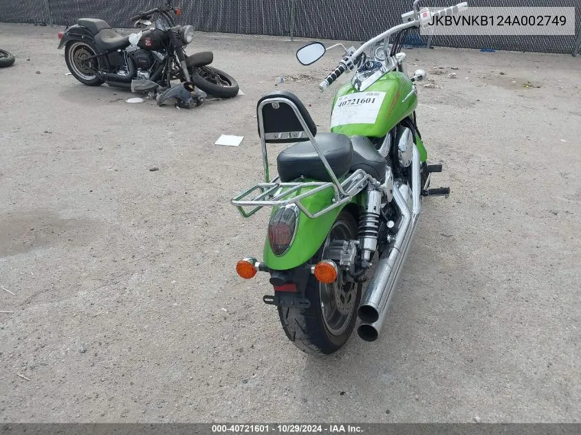 2004 Kawasaki 1600 Meanstreak VIN: JKBVNKB124A002749 Lot: 40721601