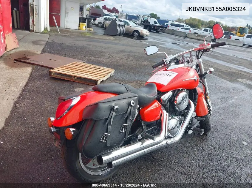 2005 Kawasaki 1600 Meanstreak VIN: JKBVNKB155A005324 Lot: 40669314