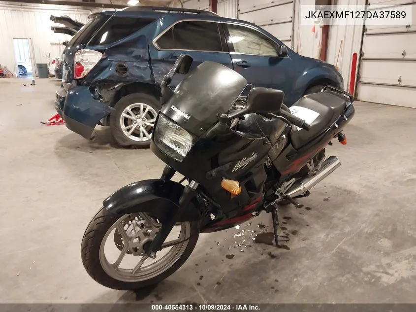 2007 Kawasaki Ex250 F VIN: JKAEXMF127DA37589 Lot: 40554313