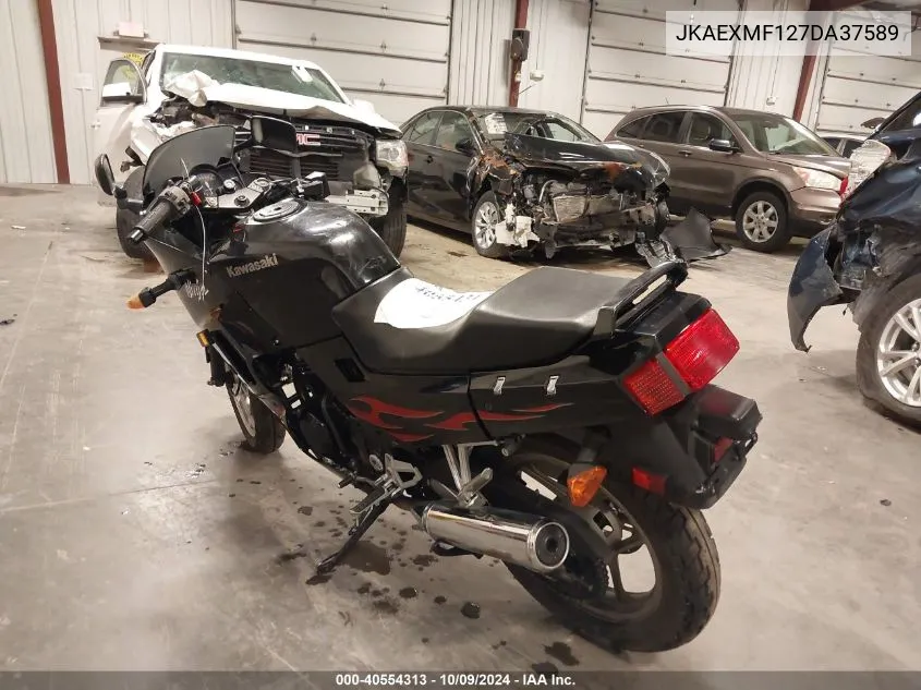 2007 Kawasaki Ex250 F VIN: JKAEXMF127DA37589 Lot: 40554313