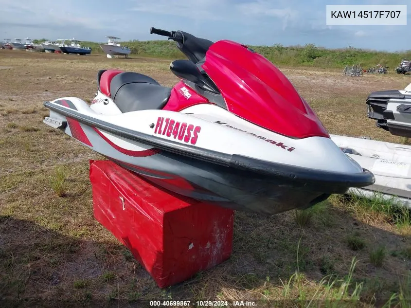 KAW14517F707 2007 Kawasaki Jet Ski Stx