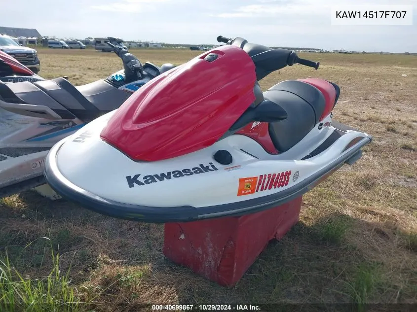 KAW14517F707 2007 Kawasaki Jet Ski Stx