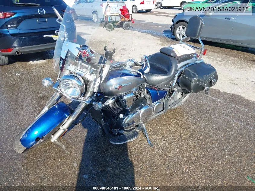 2008 Kawasaki Vn900 D VIN: JKAVN2D158A025918 Lot: 40545181