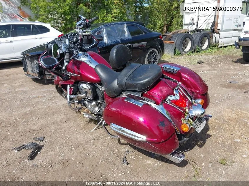 2009 Kawasaki Vn1700 A VIN: JKBVNRA159A000379 Lot: 12087546