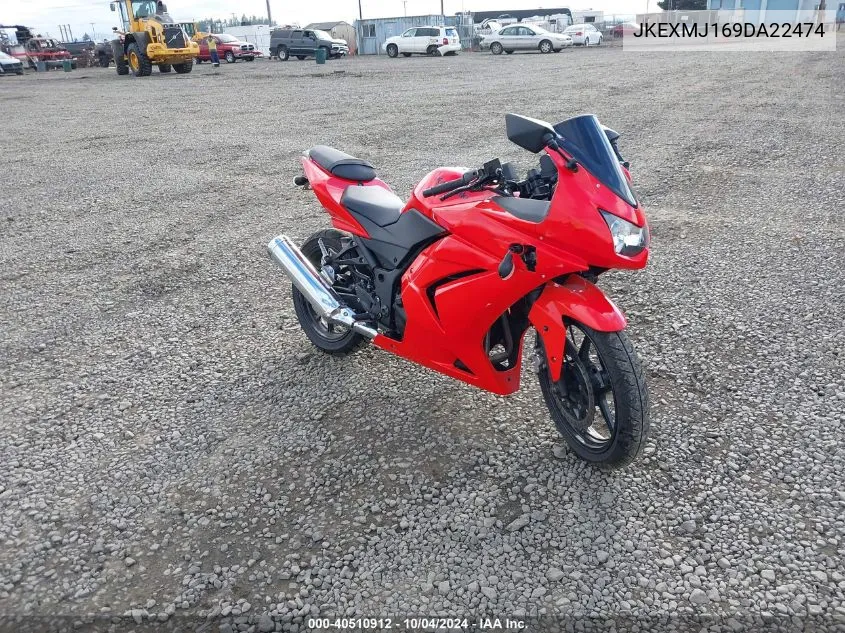 2009 Kawasaki Ninja 250R VIN: JKEXMJ169DA22474 Lot: 40510912