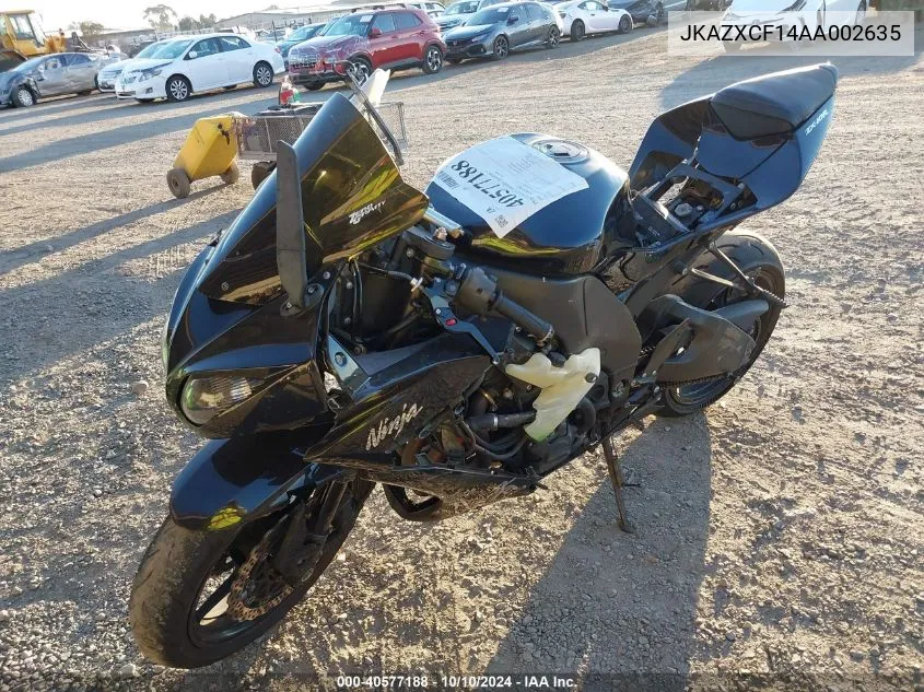 2010 Kawasaki Zx1000 F VIN: JKAZXCF14AA002635 Lot: 40577188