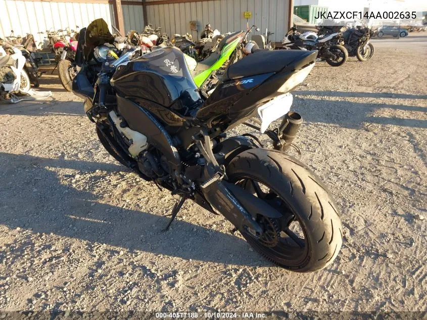 2010 Kawasaki Zx1000 F VIN: JKAZXCF14AA002635 Lot: 40577188