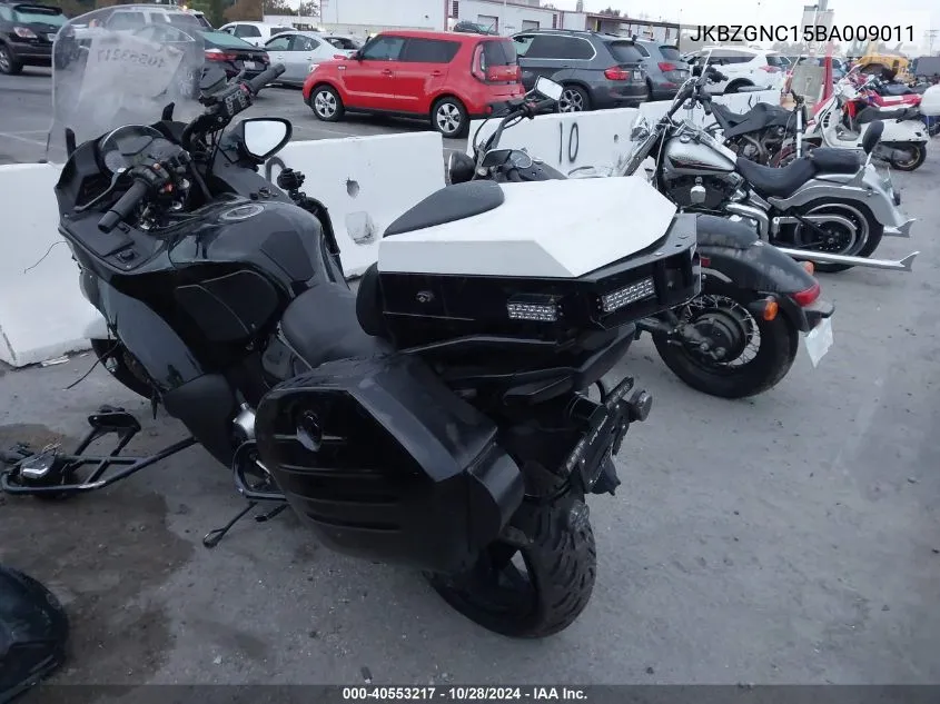 2011 Kawasaki Zg1400 Cbf Concours C VIN: JKBZGNC15BA009011 Lot: 40553217