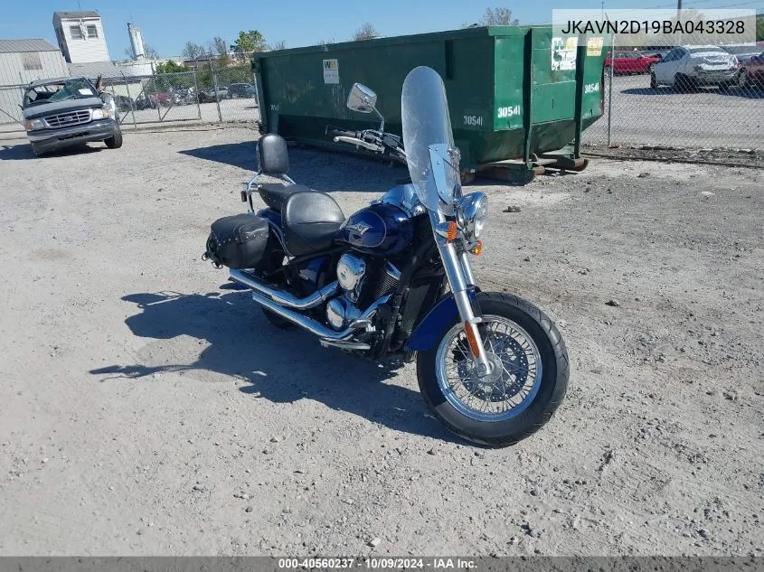 2011 Kawasaki Vn900 D VIN: JKAVN2D19BA043328 Lot: 40560237