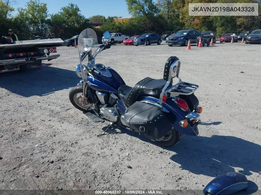 2011 Kawasaki Vn900 D VIN: JKAVN2D19BA043328 Lot: 40560237