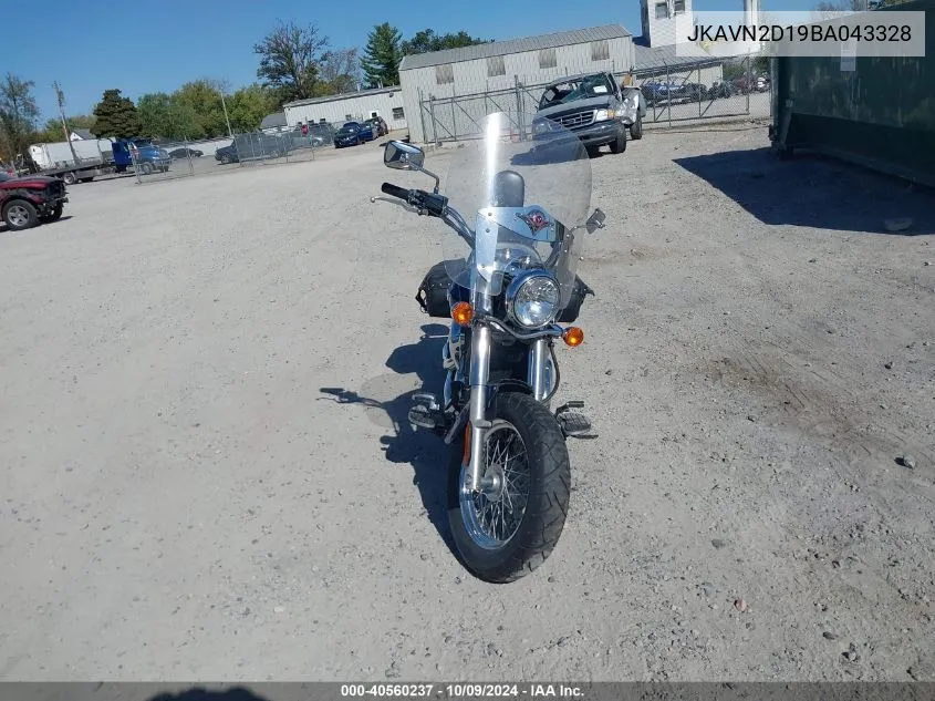 2011 Kawasaki Vn900 D VIN: JKAVN2D19BA043328 Lot: 40560237