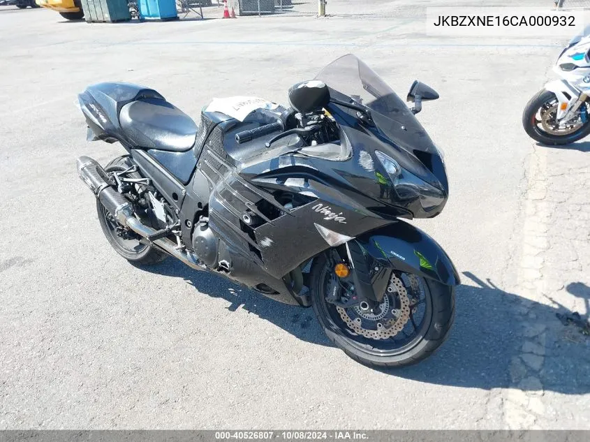 2012 Kawasaki Zx1400 Ec VIN: JKBZXNE16CA000932 Lot: 40526807