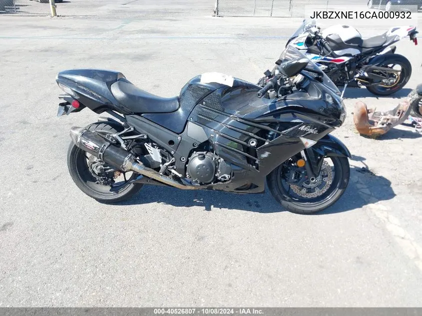 2012 Kawasaki Zx1400 Ec VIN: JKBZXNE16CA000932 Lot: 40526807