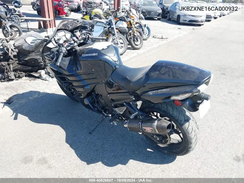 2012 Kawasaki Zx1400 Ec VIN: JKBZXNE16CA000932 Lot: 40526807