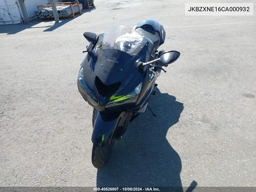 2012 Kawasaki Zx1400 Ec VIN: JKBZXNE16CA000932 Lot: 40526807