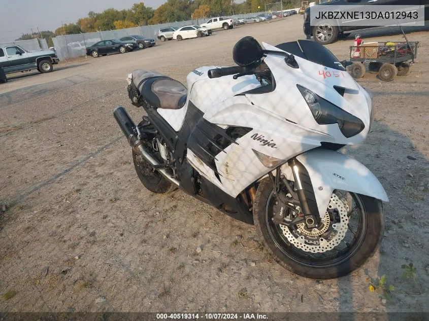 2013 Kawasaki Zx1400 E VIN: JKBZXNE13DA012943 Lot: 40519314