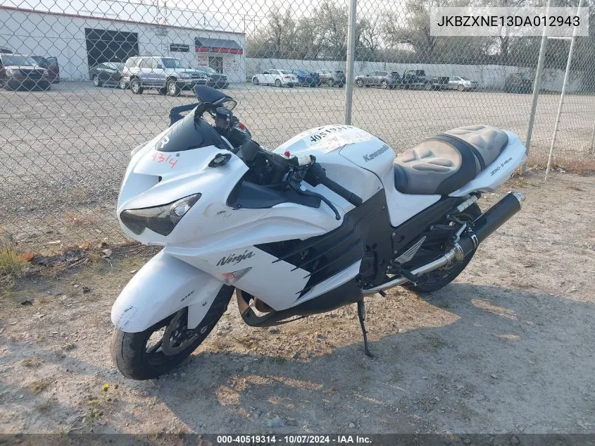 2013 Kawasaki Zx1400 E VIN: JKBZXNE13DA012943 Lot: 40519314