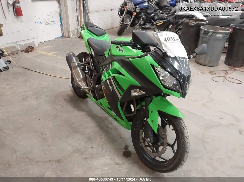 2013 Kawasaki Ex300 A VIN: JKAEX8A1XDDA00672 Lot: 40580749