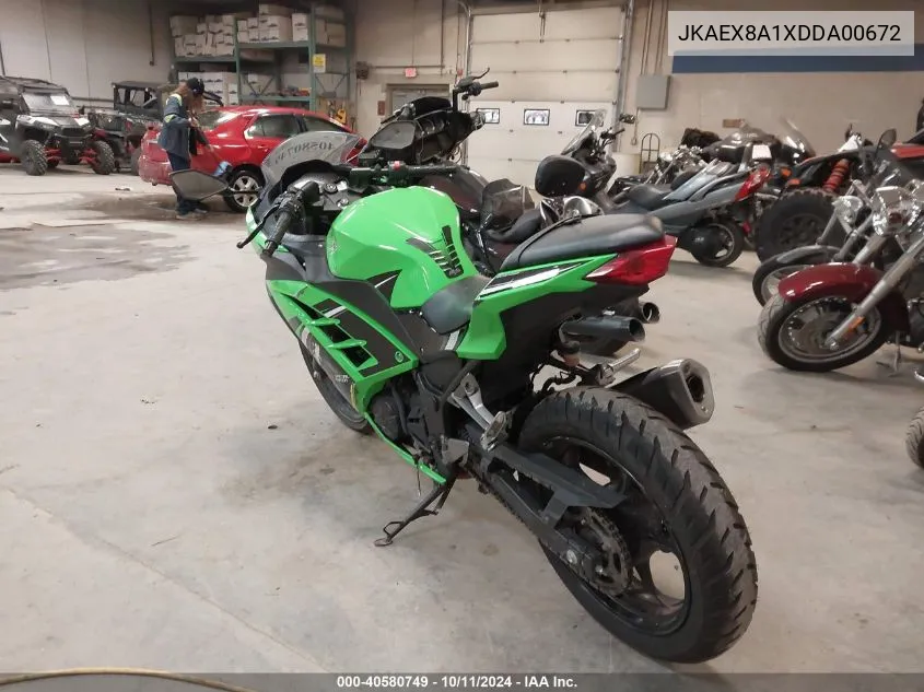 2013 Kawasaki Ex300 A VIN: JKAEX8A1XDDA00672 Lot: 40580749