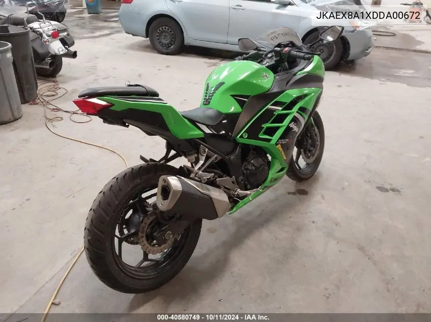 2013 Kawasaki Ex300 A VIN: JKAEX8A1XDDA00672 Lot: 40580749