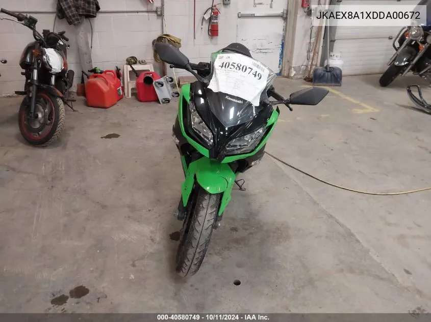 2013 Kawasaki Ex300 A VIN: JKAEX8A1XDDA00672 Lot: 40580749