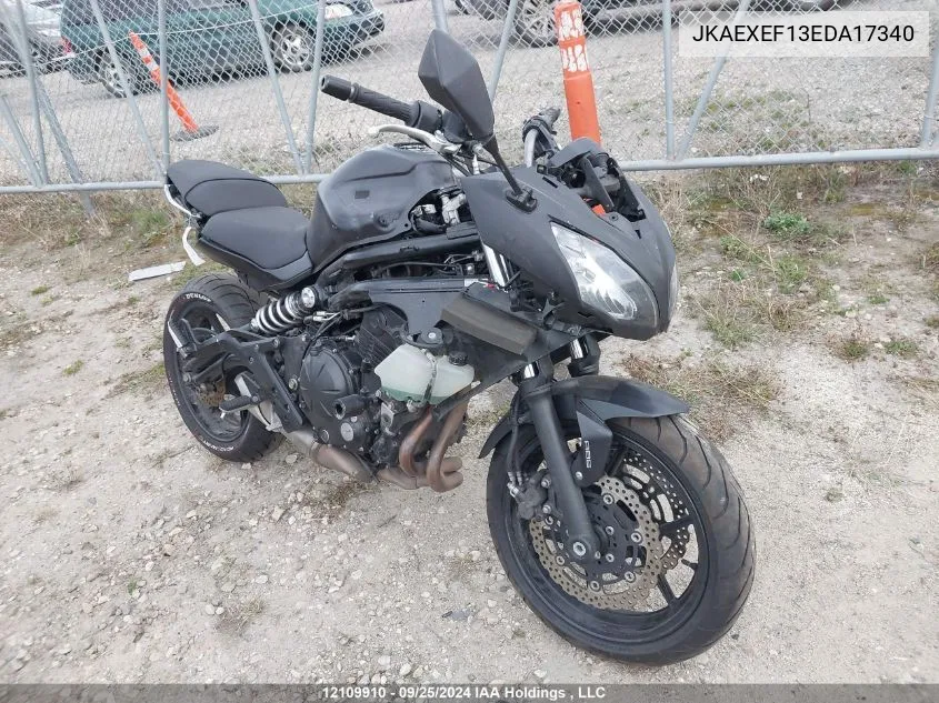 2014 Kawasaki Ex650 F VIN: JKAEXEF13EDA17340 Lot: 12109910